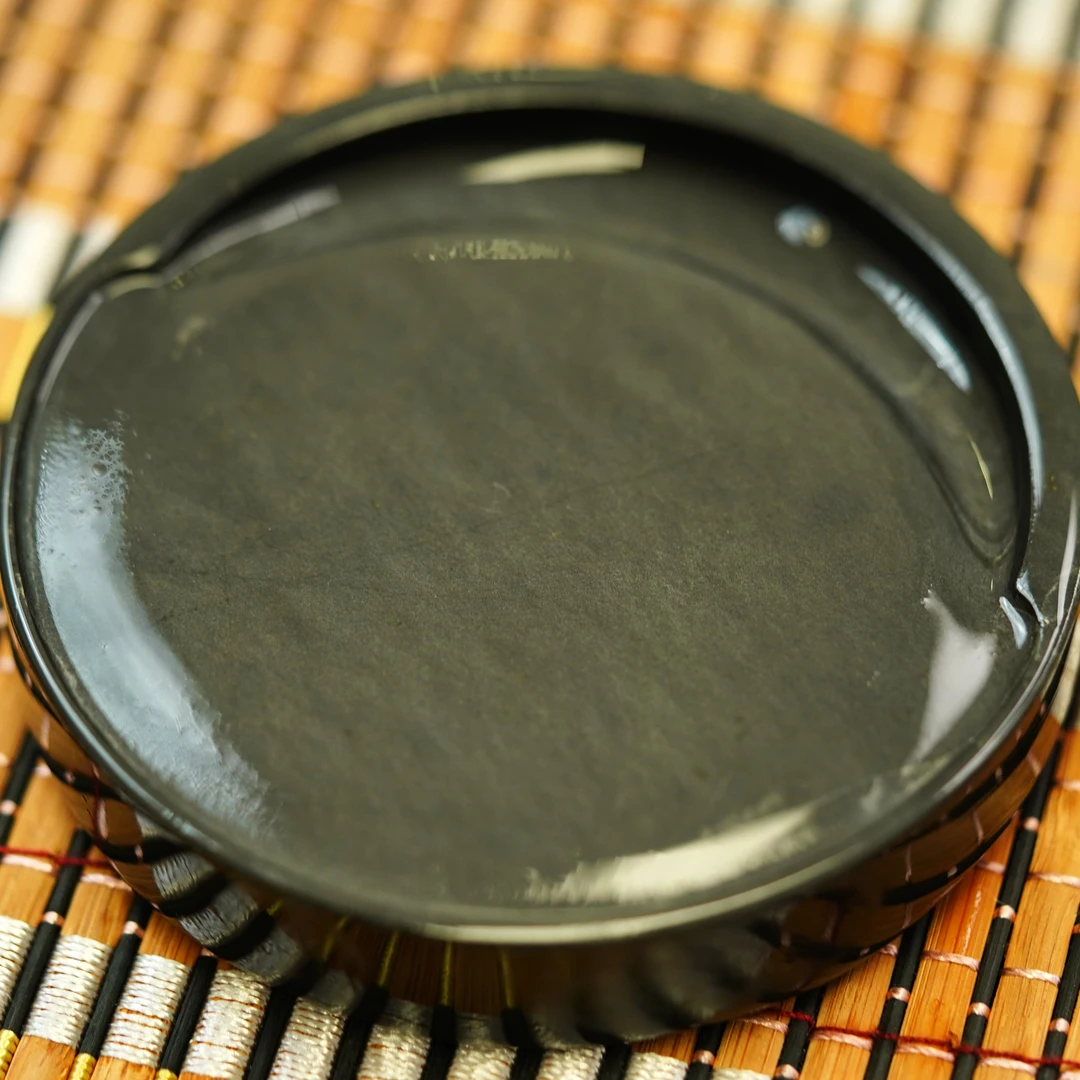 18号水舷坑烟灰底细水波圆形门子砚砚歙砚老坑孤品砚台