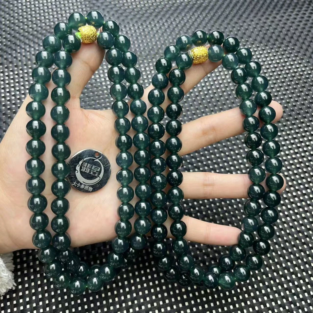 翡昱-N11-19558-天然A货翡翠珠链/约9+/约68颗/-多样性发其一C