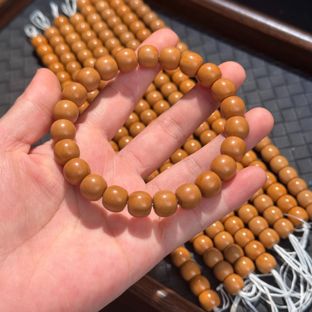 【梵心】亮面小老形10+猴头手串原皮原色（全品）