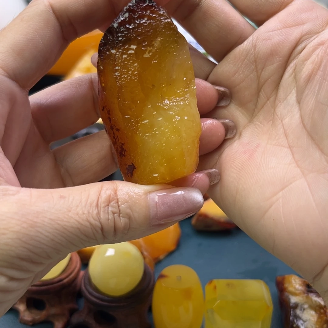 球***妈定制琥珀未镶嵌蜜蜡原石不退不换