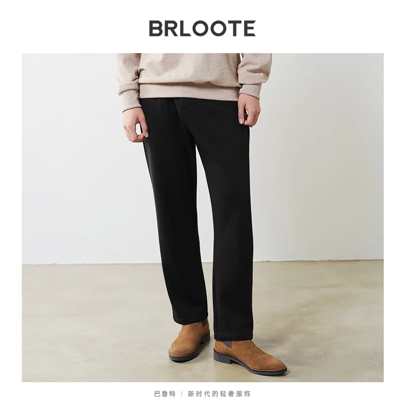 Brloote/巴鲁特休闲百搭宽松锥形裤松紧腰秋冬长裤男BA3512K651