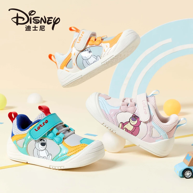 Disney/迪士尼春季新款皮面学步鞋幼儿软底休闲稳步运动鞋舒适