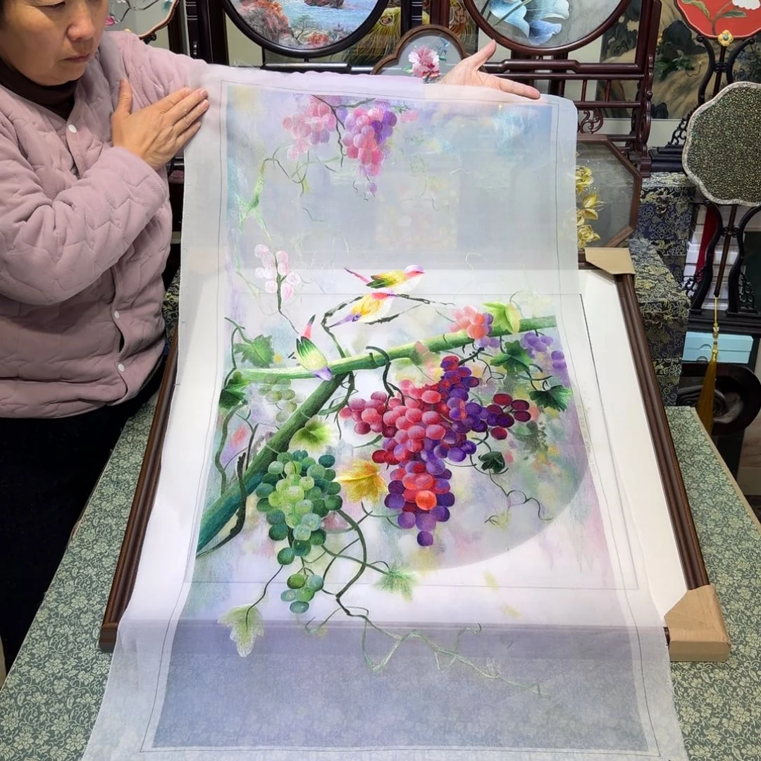 刺绣手工苏绣工艺制作技艺精湛