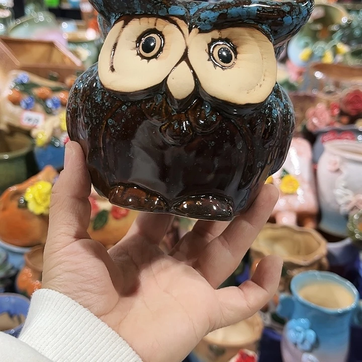 瓷片花盆福利多肉捏花