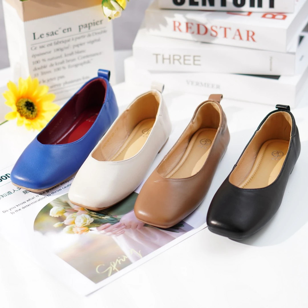 一路童行 3061536 新款百搭浅口奶奶鞋女士单鞋商场专柜撤柜