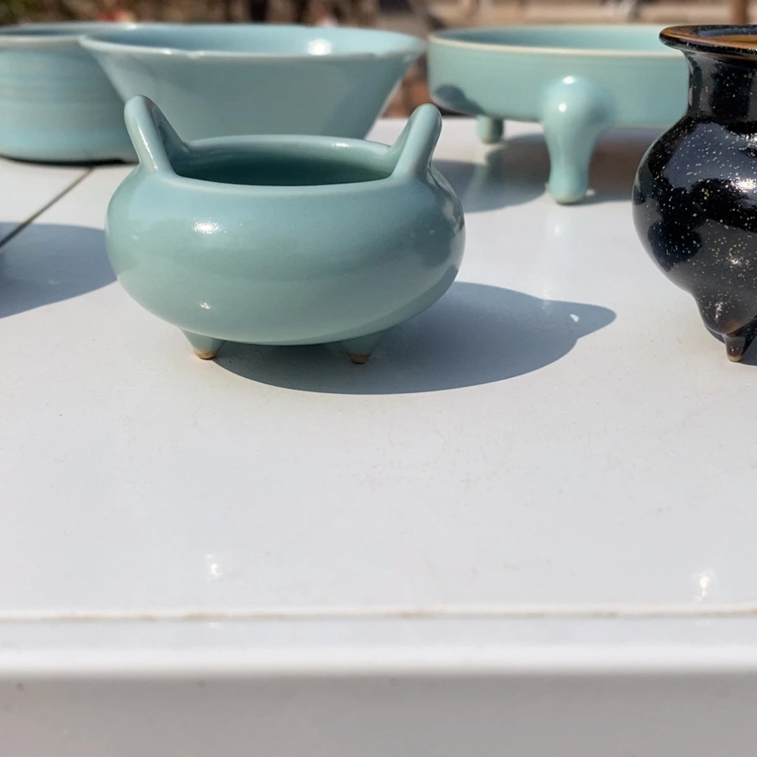 摆件宅*抱朴汝瓷仿古微瑕