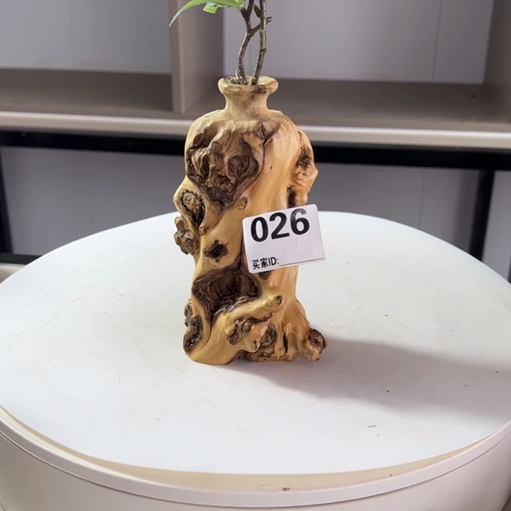 木石榴木榴疤花瓶摆件