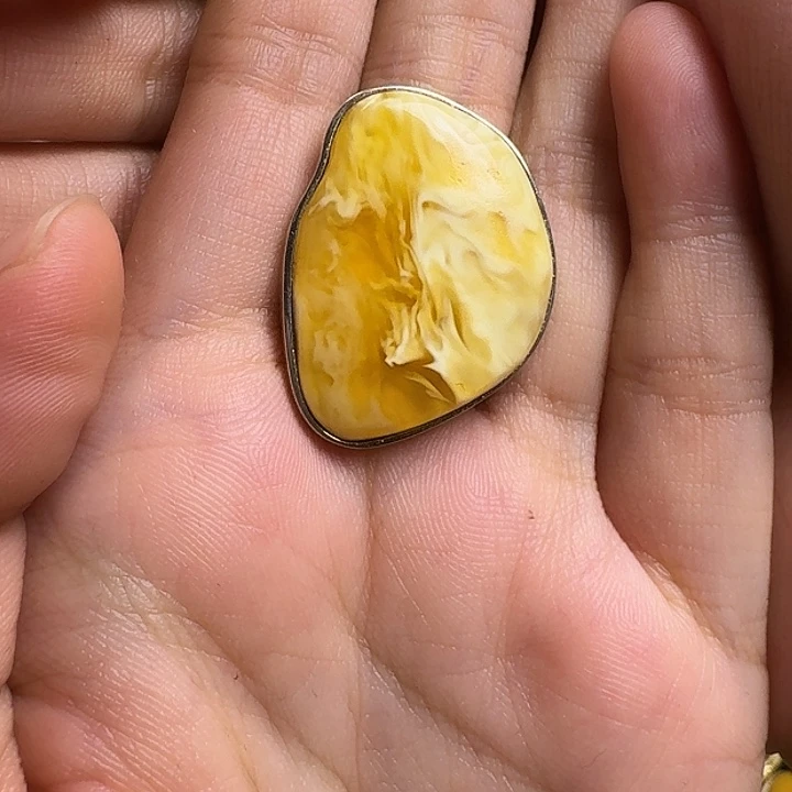 圈***啊蜜蜡银S925镶嵌戒指戒指