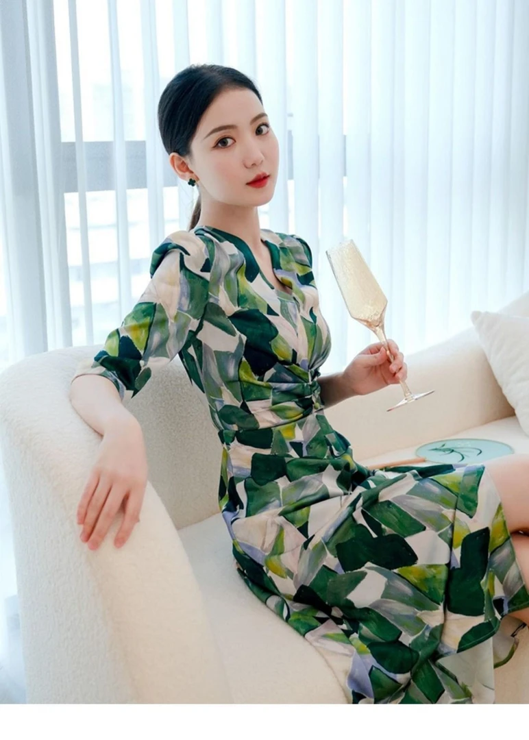 2024新款夏装韩版网红爆款高级感碎花高端小香风质感连衣裙子女装