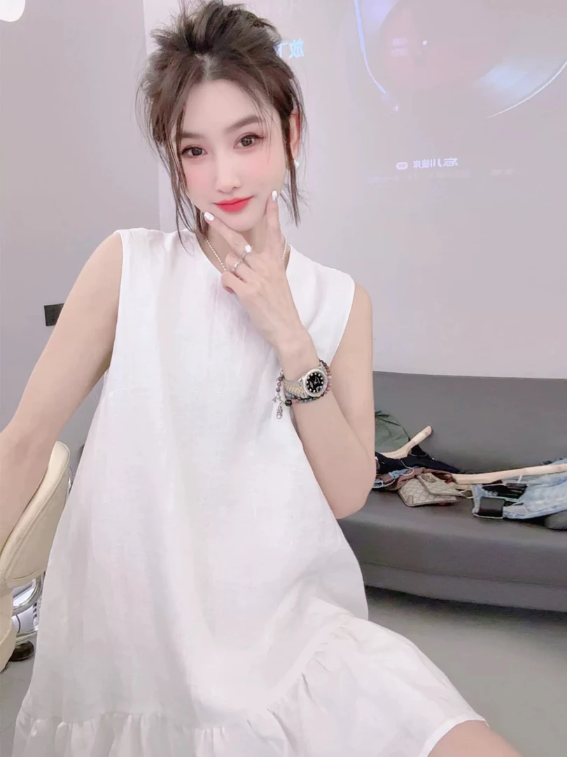 0088 GZC1气质休闲百搭夏季法式小众宽松韩版衬衫裙