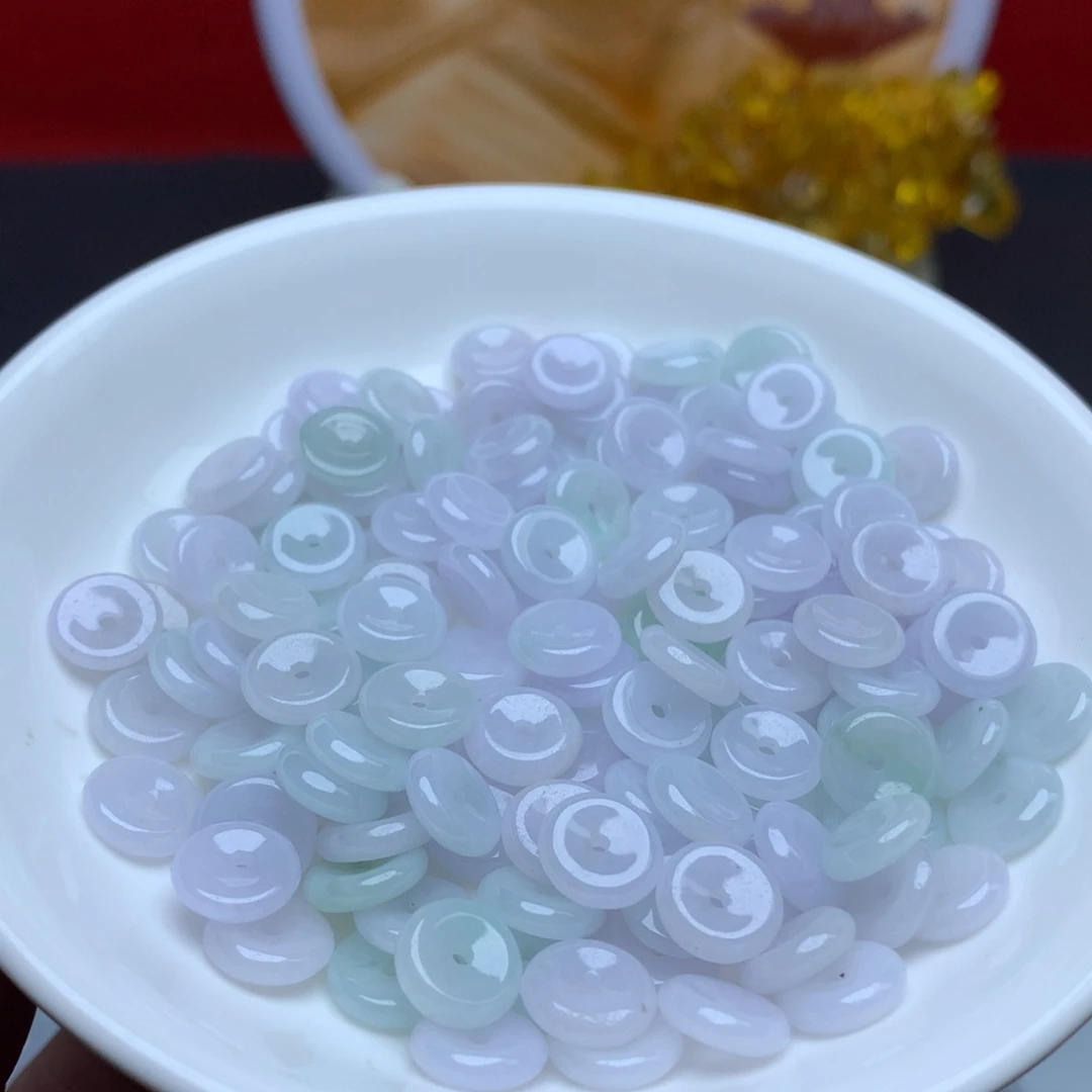 【闪购商品】翡翠手链未镶嵌卡9冰平安扣30个