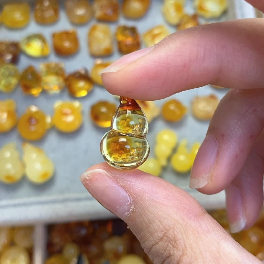 蜜蜡颈饰未镶嵌葫芦