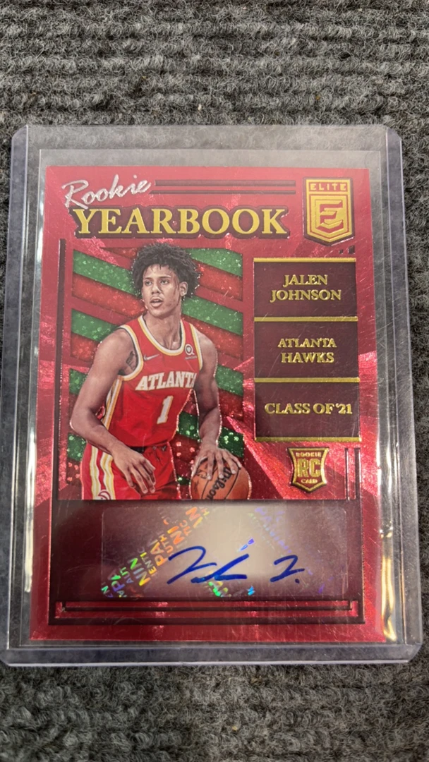 杰伦 约翰逊 新秀签字 老鹰队 新鹰王 精英球星卡 正版球星卡