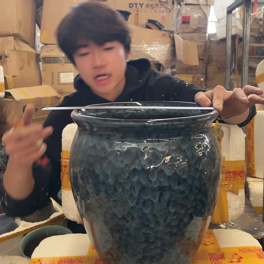 红陶宜兴紫砂花盆发两个