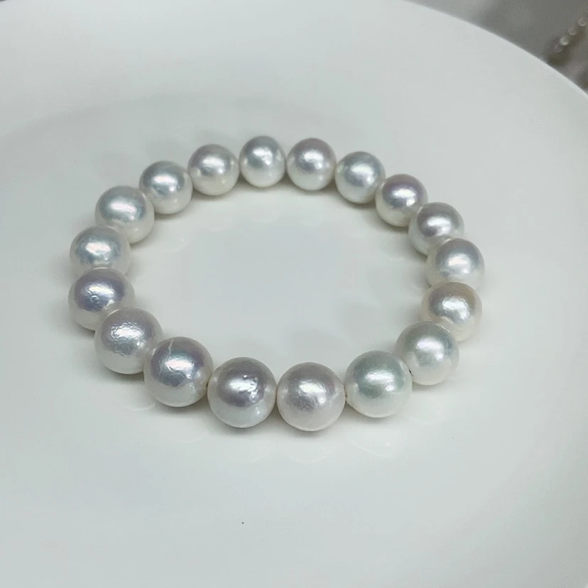 【闪购商品】银S925镶嵌手串淡水珍珠10毫米