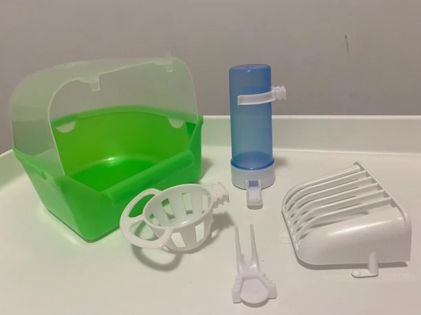 鸟用洗澡盆水壶鸡蛋拖蔬菜篮/蔬菜夹果叉鹦鹉玉鸟丝雀包邮