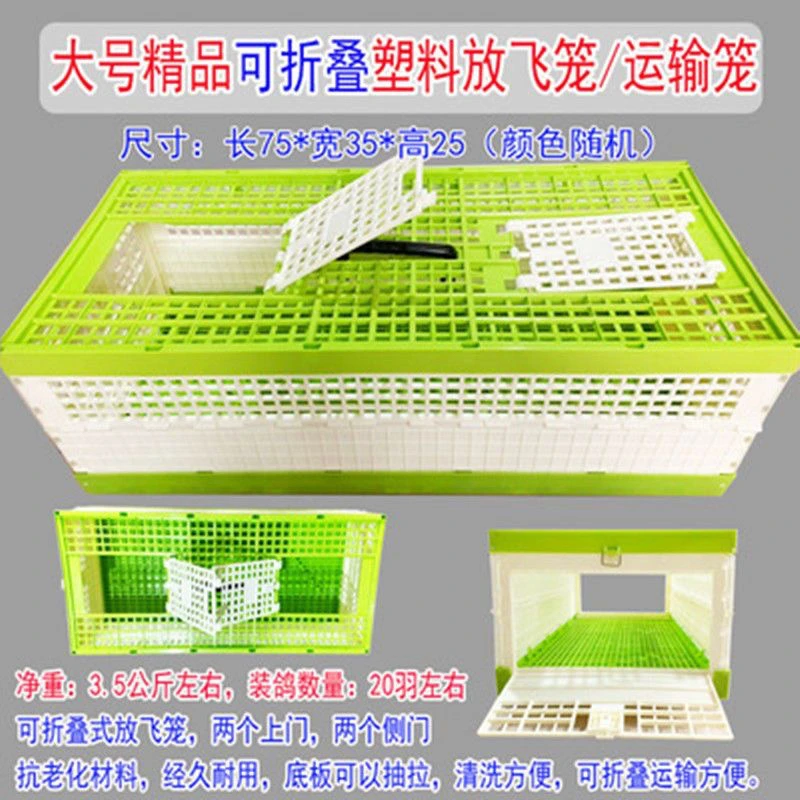 塑料折叠欧式训放笼75x35x23（颜色随机）