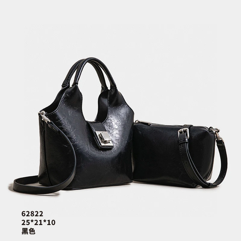 【英柏甄选】SK-62822-黑色 然与纯小众设计感时尚单肩百搭女包