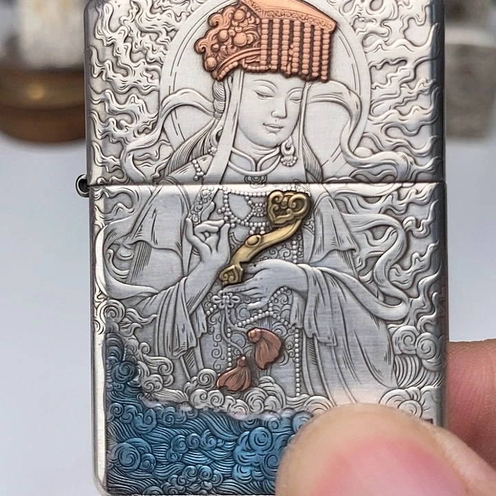 X**y纯银盔甲妈祖黄铜时刻经雕工艺品