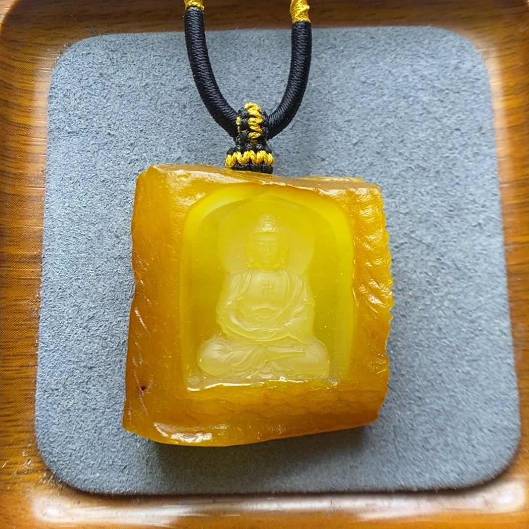 未镶嵌颈饰蜜蜡哆***梦郎