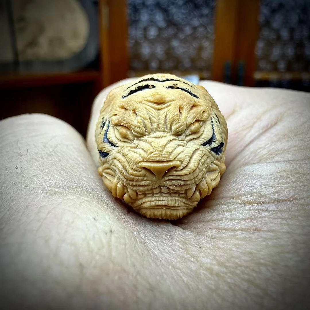 猴头 单颗 雕刻 山君 手修 尺寸17 18左右