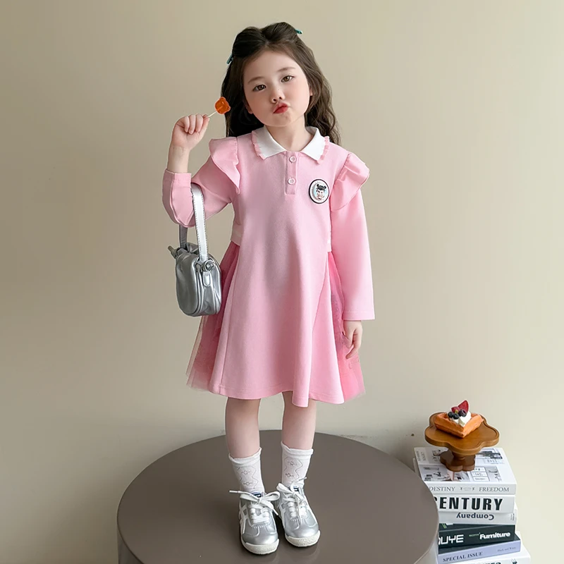 女童哪吒连衣裙秋季2025新款女孩洋气秋款哪吒公主裙polo秋装裙子