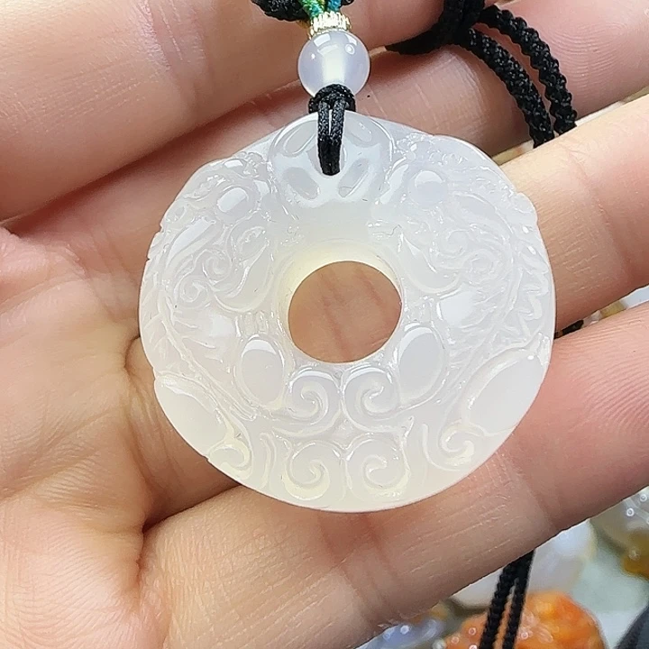 玛瑙/玉髓合金吊坠