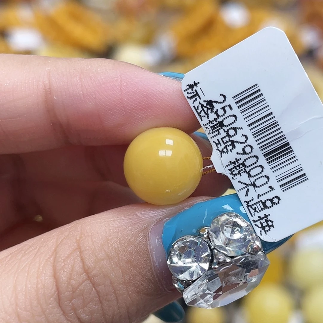 蜜蜡未镶嵌珠宝奇石10.8mm圆珠