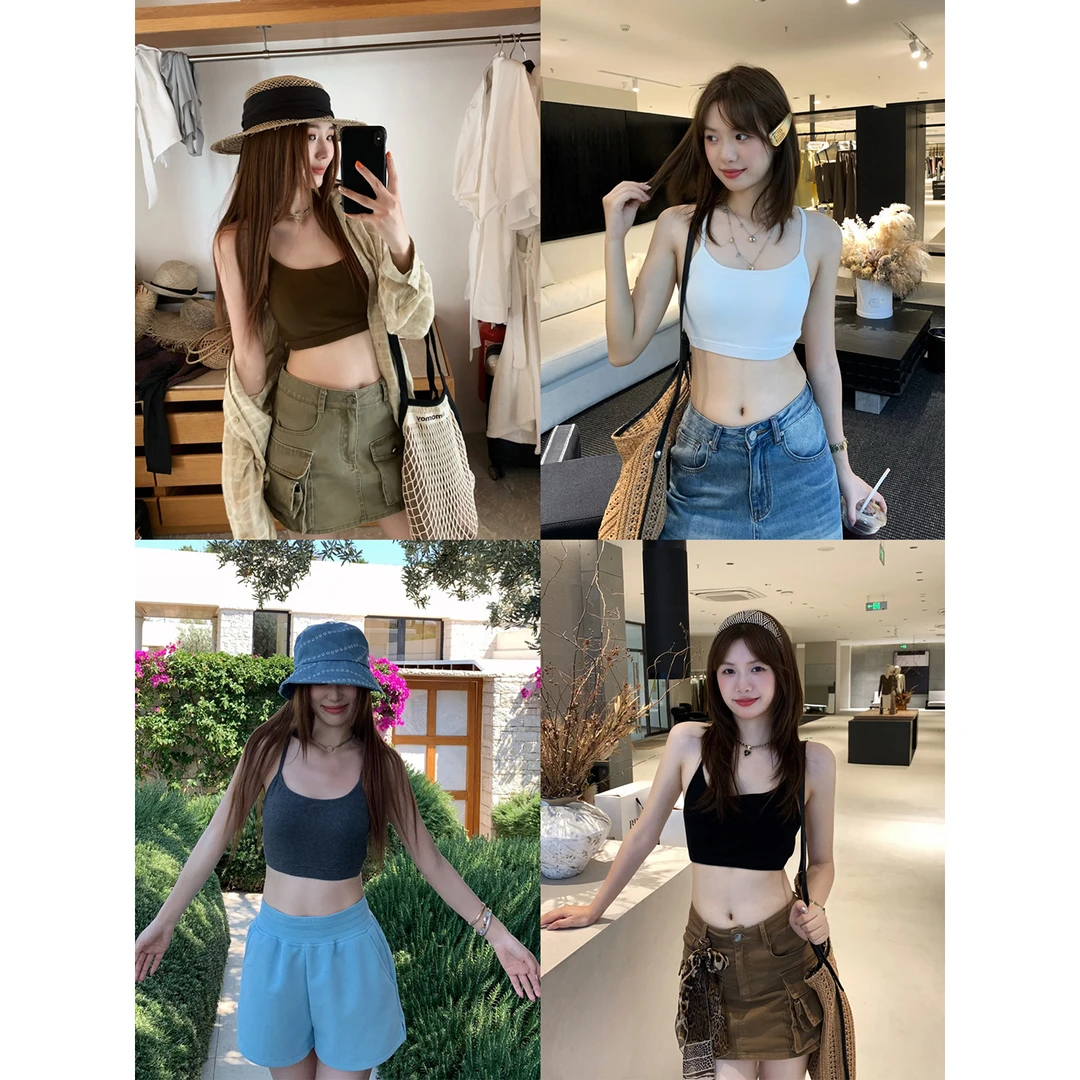 小君君布兰妮 解放夏天/黄金搭配能手细带工字挂脖美背吊带250300