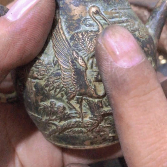 霸***女闪电购铜摆件工艺品
