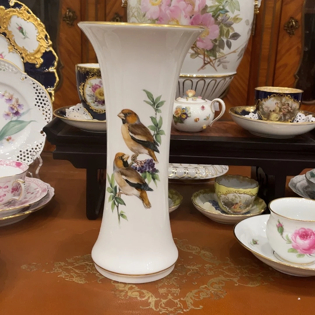 摆件中古一等鸟绘小蛮腰