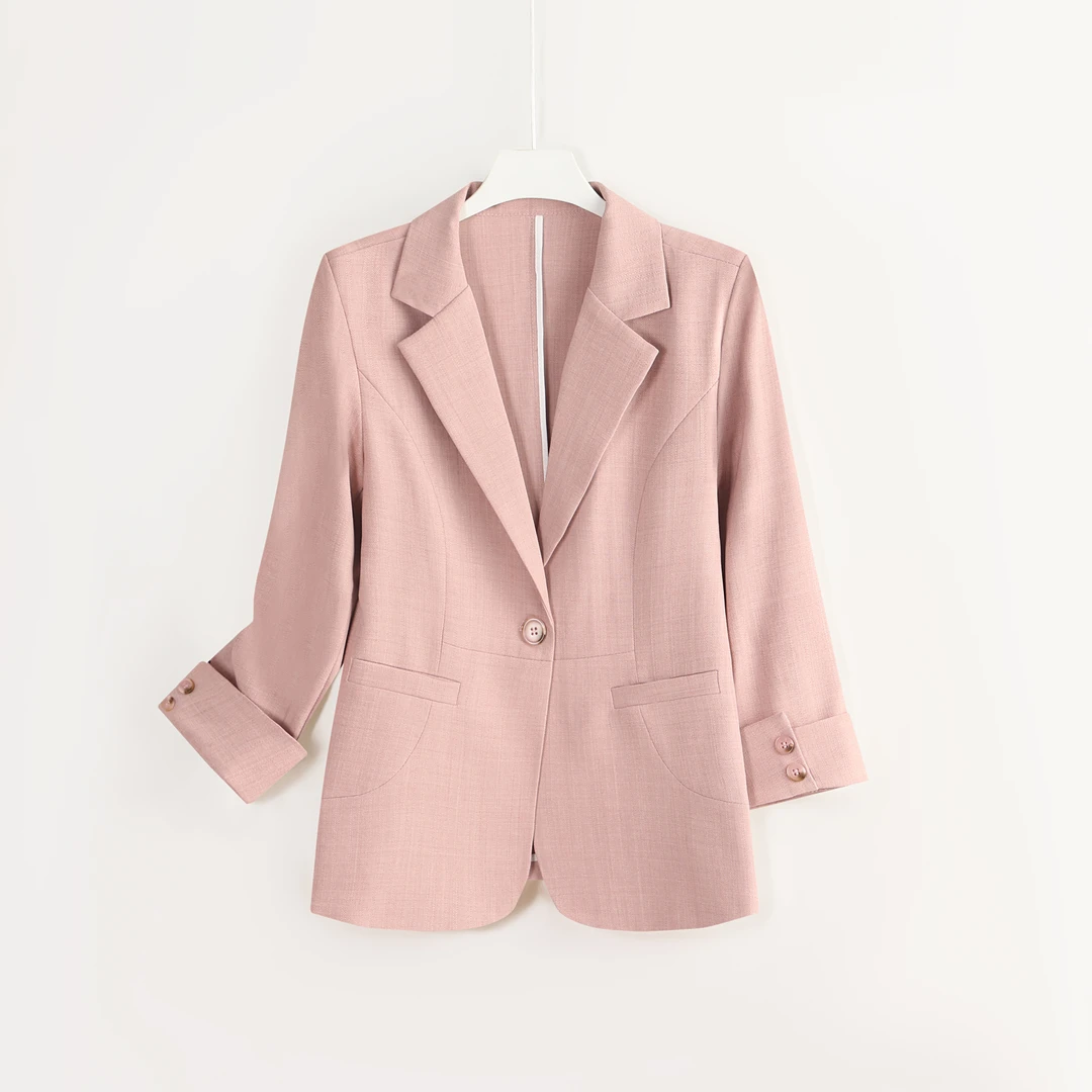 2025春季新款设计感时尚气质西装女洋气显瘦遮肉休闲女小西服8001