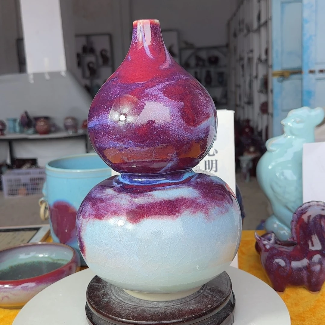 摆件陶郑家钧窑摆件