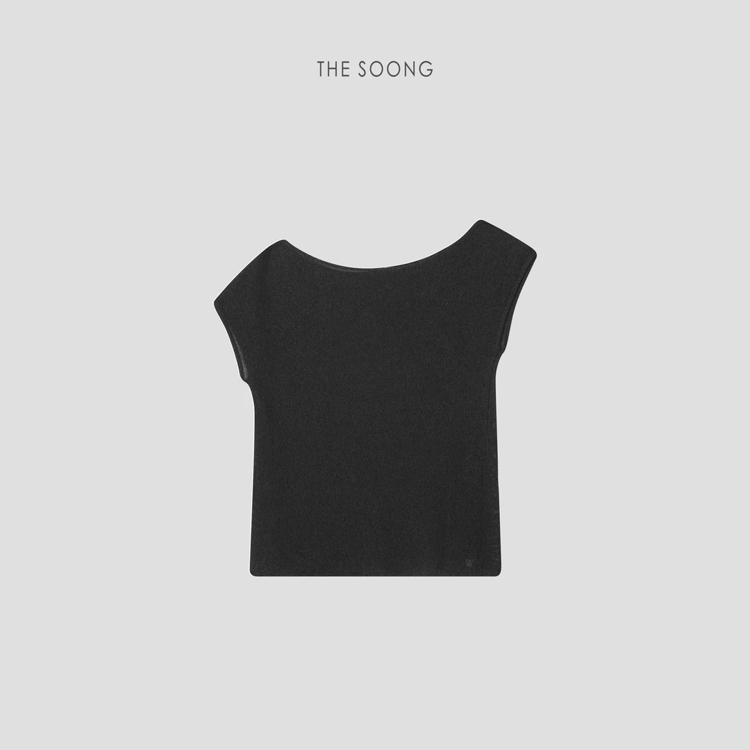 THESOONG|"细节焦点"超薄和纸纱天丝显瘦百搭小飞袖T恤上衣TX7299