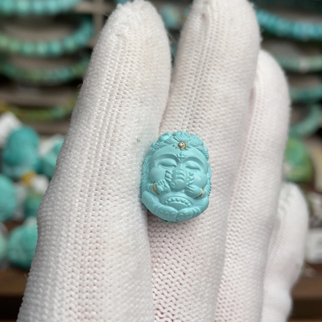 绿松石未镶嵌天使象22