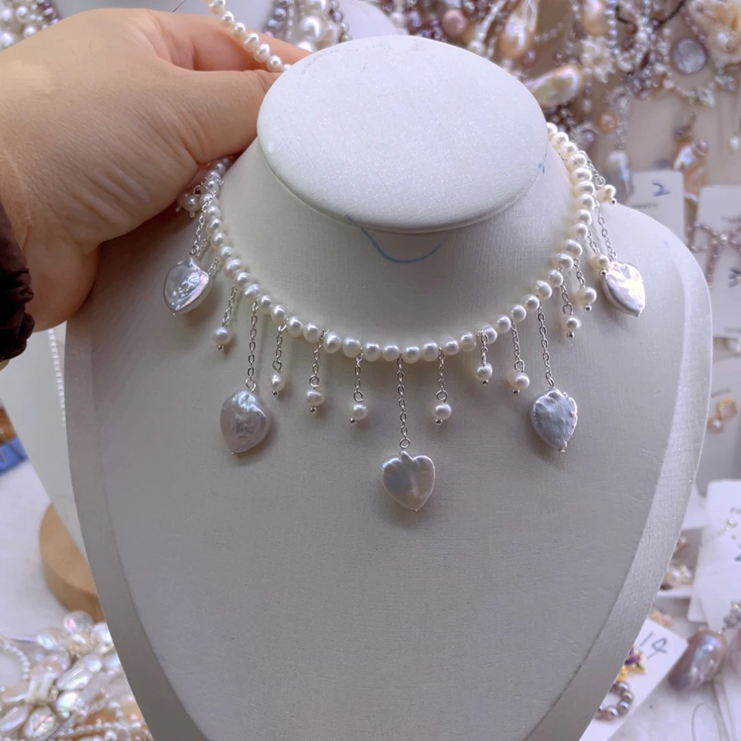 未镶嵌淡水珍珠耳饰蓝****子