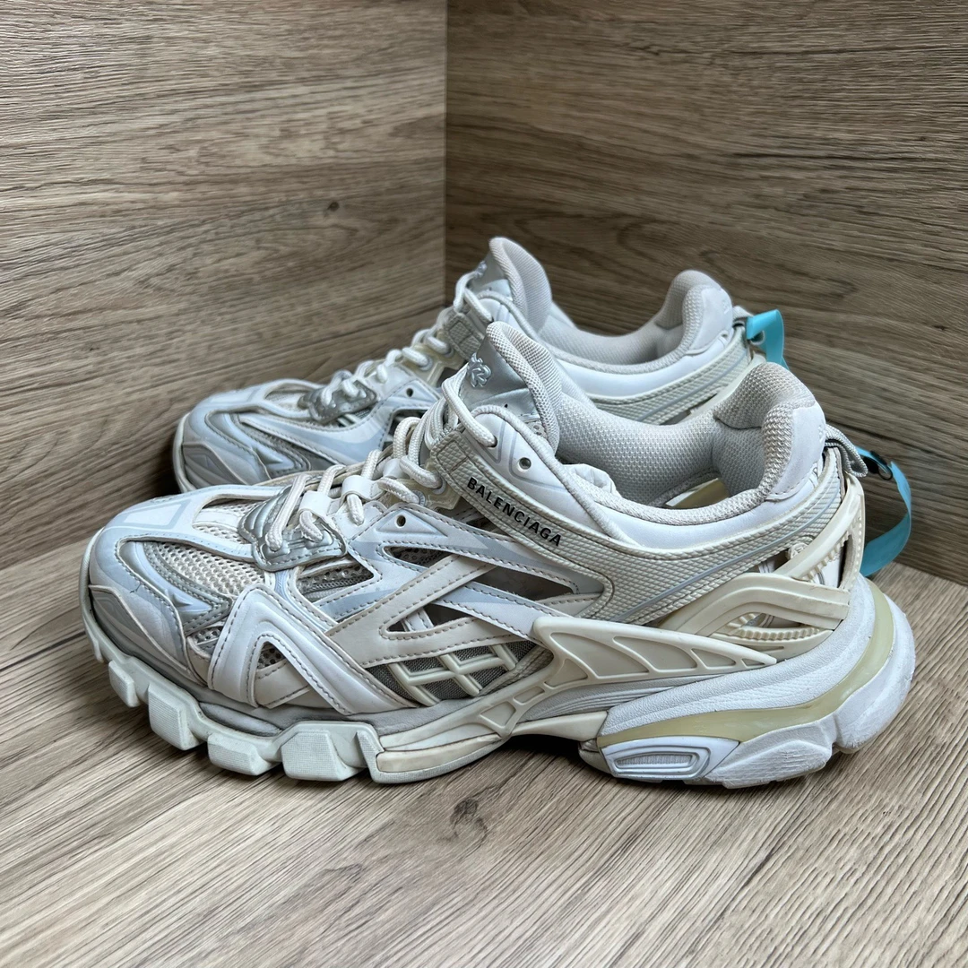 95新 Balenciaga/巴黎世家 Track 2.0 灰白镂空老爹鞋 41码