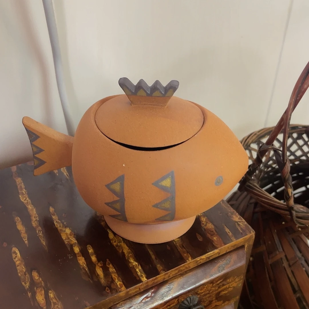 鱼型收纳罐子摆件14