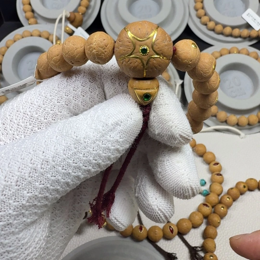 百***乐吊坠凤眼菩提20.5mm五星三通镶嵌金