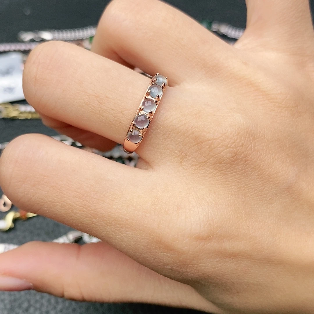 翡翠银S925镶嵌戒指