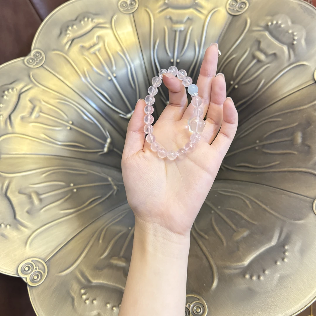 源源手作*粉絮星痕手串FL19