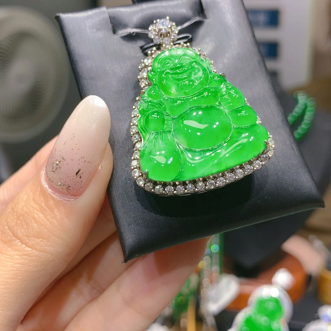 【闪购商品】颈饰银S925镶嵌翡翠6柒姐