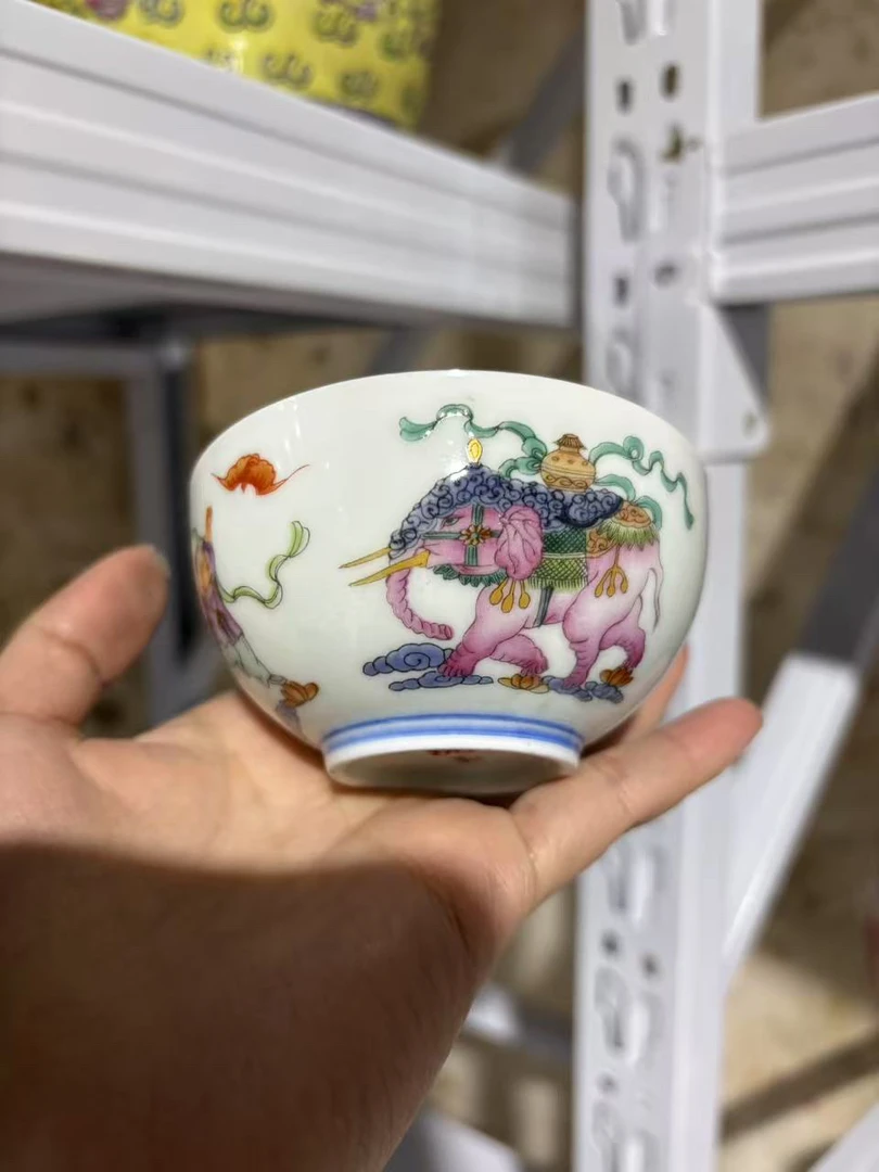 景德镇高温陶瓷太平有象主人杯