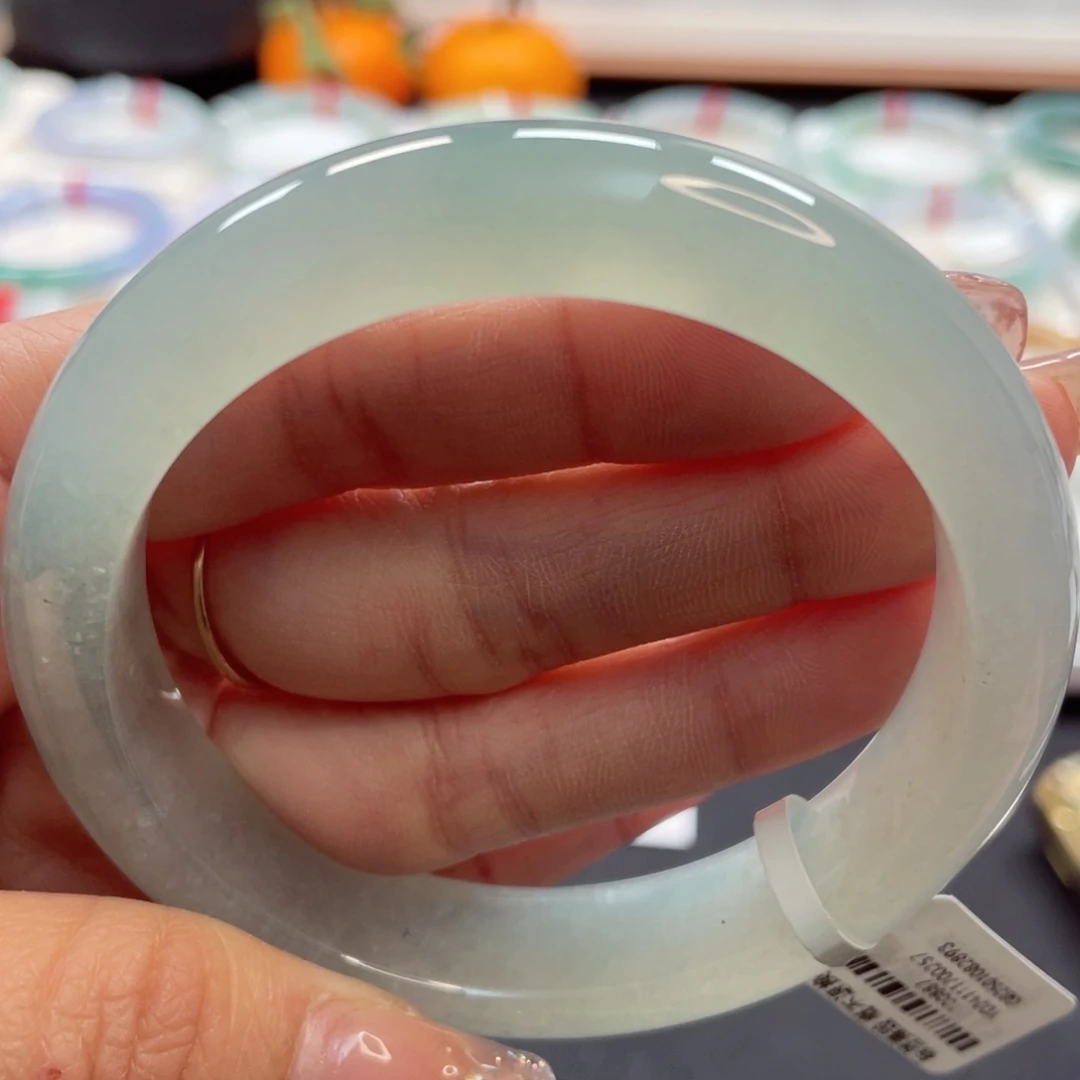 【闪购商品】翡翠手镯未镶嵌5758冰透茶晴起光31号
