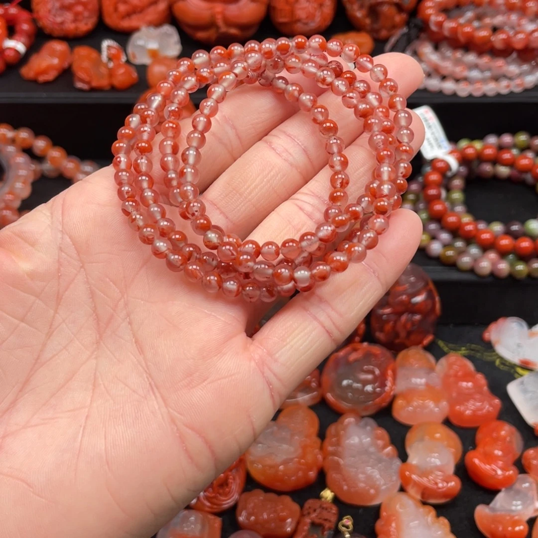 南红玛瑙未镶嵌冰飘花小米珠