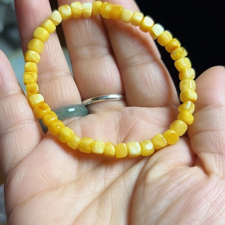 未镶嵌蜜蜡手链精工制作蜜蜡小方糖