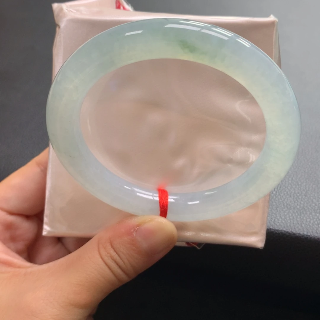 翡翠未镶嵌手镯15号57.6胖圆（大圈捡漏）