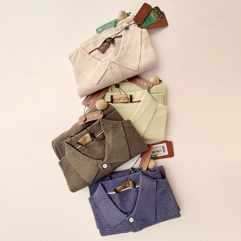 夏季男士轻奢老钱风POLO衫亚麻莱赛尔混纺提花纯色短袖T恤524V308