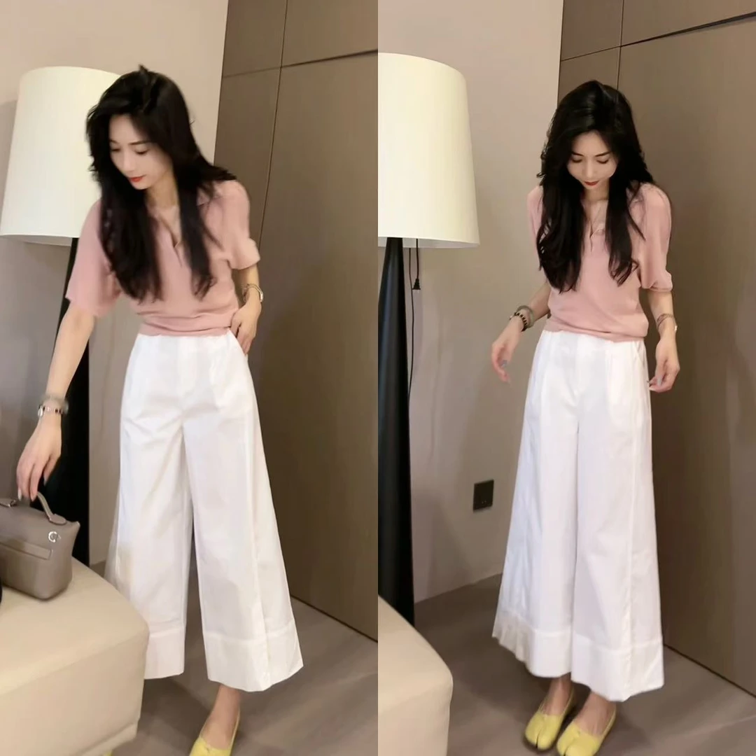 【美熙定制】白色阔腿裤  850792