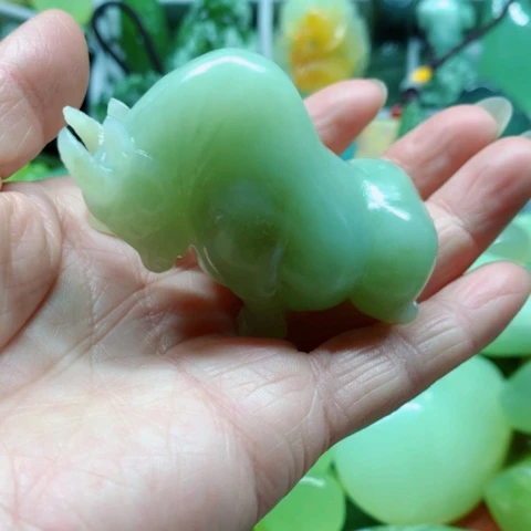 蛇纹石玉未镶嵌手把件